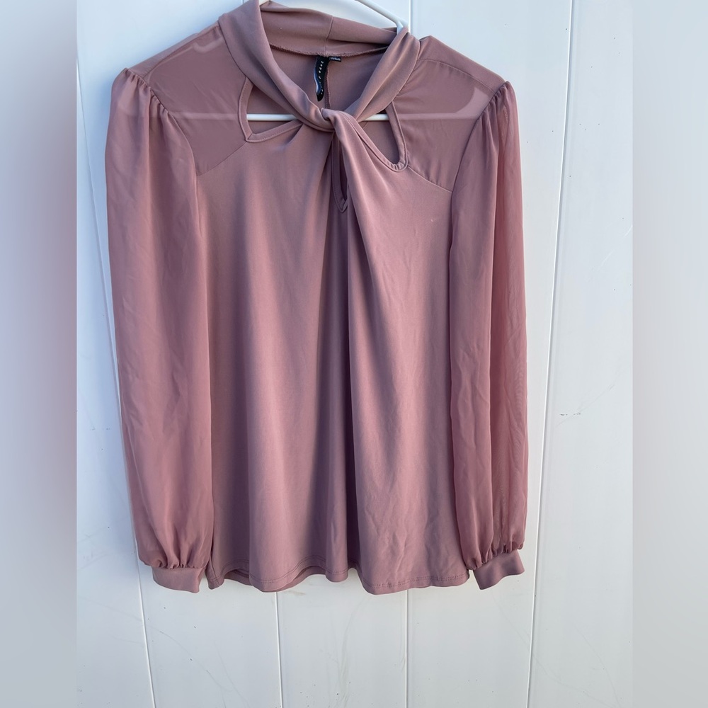 Rose long sleeve blouse